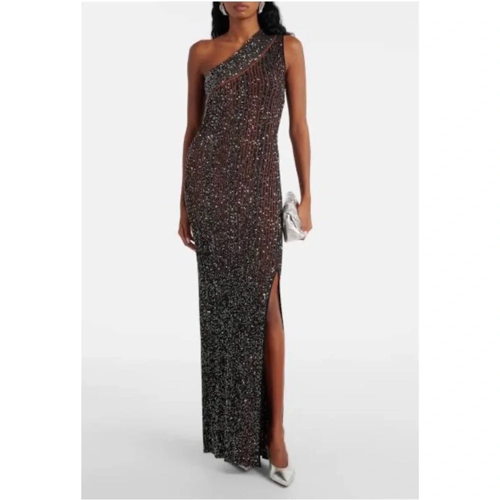 Missoni Black and Silver One-Shoulder Gown - Picture 1 of 9